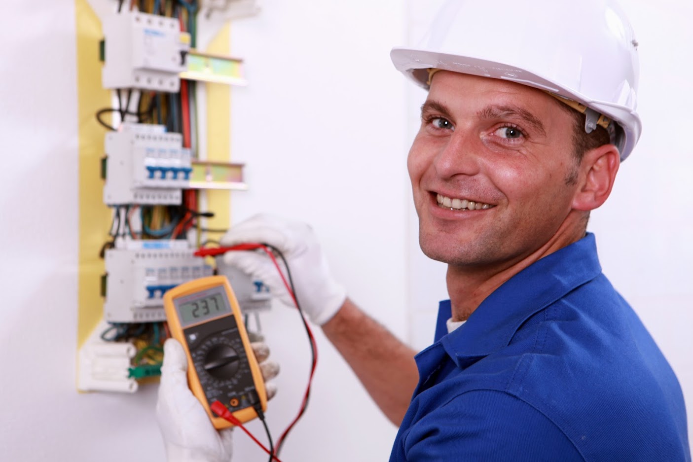 electrician repairing electrical panel