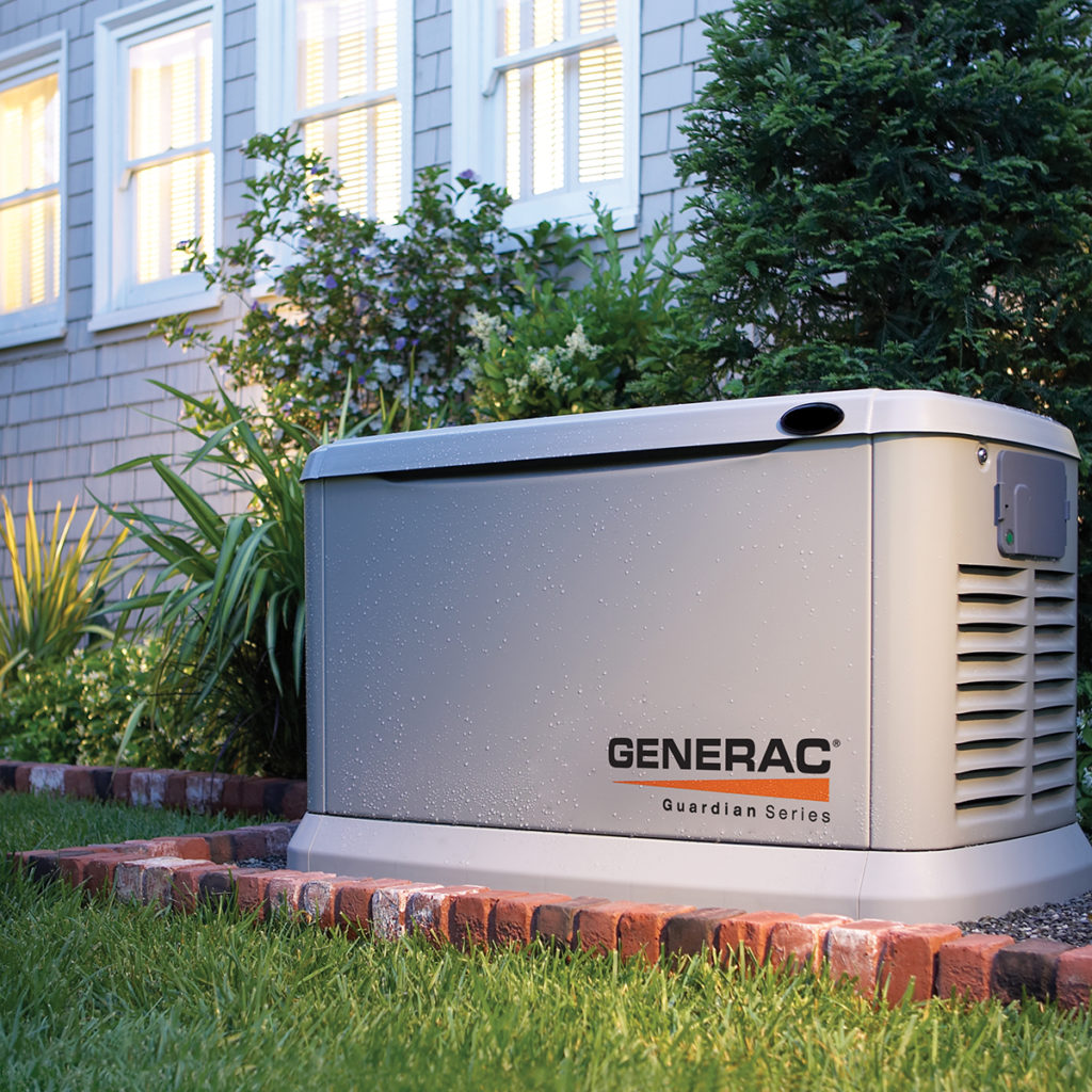Generac Guardian backup generator outside of home