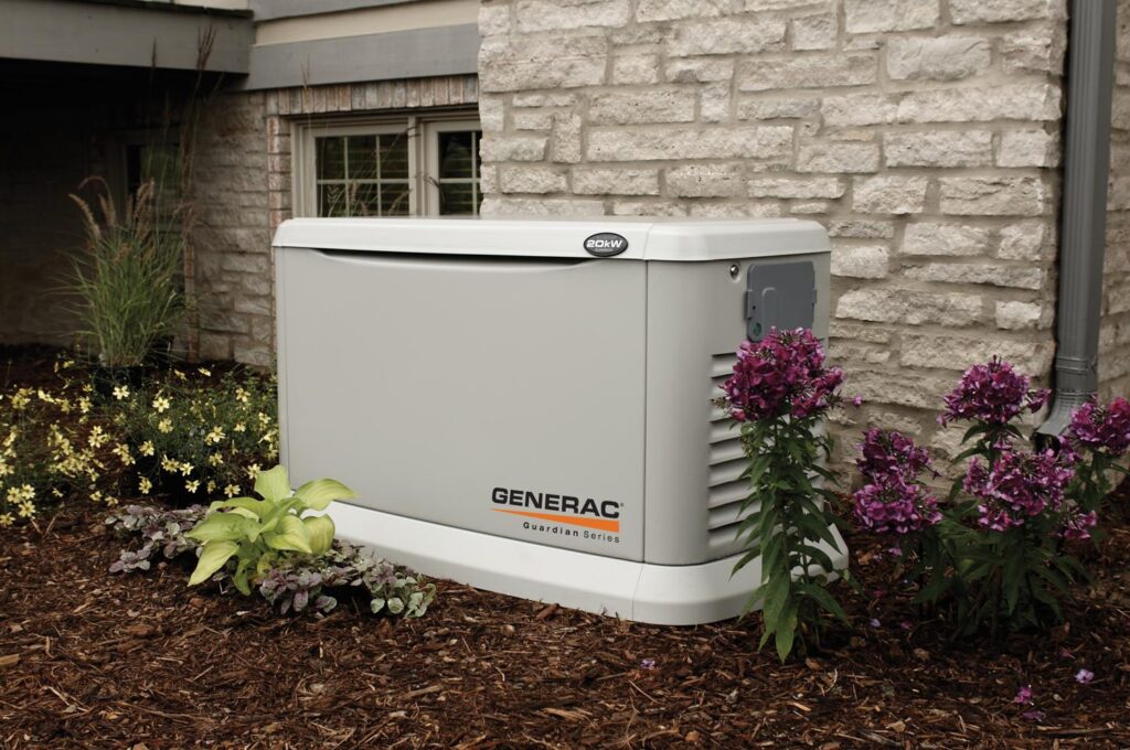 Generac generator installed outside of a residential home